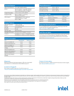 Intel Ethernet Converged Dual and Quad-port 10GbE Network Adapter X710-DA2G1P5/DA4G2P5